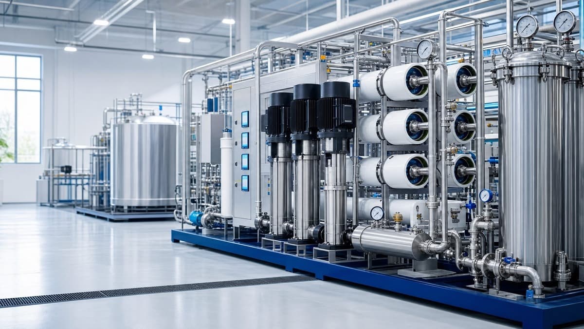 Industrial water filtration equipment used for water treatment component selection